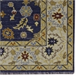 Linon Logan Marmara Polyester 2' X 3' Accent Rug in Navy and Ivory