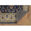 Linon Logan Marmara Polyester 2' X 3' Accent Rug in Navy and Ivory