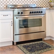 Linon Logan Marmara Polyester 2' X 3' Accent Rug in Navy and Ivory