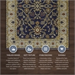 Linon Logan Marmara Polyester 2' X 3' Accent Rug in Navy and Ivory