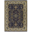 Linon Logan Marmara Polyester 2' X 3' Accent Rug in Navy and Ivory