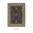 Linon Logan Marmara Polyester 5' X 7' Area Rug in Navy and Ivory