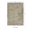 Linon Logan Mersin Polyester 2' X 3' Accent Rug in Lilac and Green