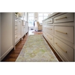 Linon Logan Mersin Polyester 2' X 10' Runner Rug in Lilac and Green