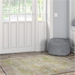 Linon Logan Mersin Polyester 3' X 5' Accent Rug in Lilac and Green