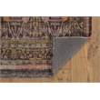 Linon Logan Malaya Polyester 2' X 3' Accent Rug in Black and Green