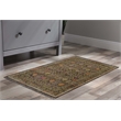 Linon Logan Malaya Polyester 2' X 3' Accent Rug in Black and Green