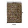 Linon Logan Malaya Polyester 2' X 3' Accent Rug in Black and Green