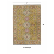 Linon Logan Sivas Polyester 2' X 3' Accent Rug in Yellow and Ivory