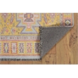 Linon Logan Sivas Polyester 2' X 10' Runner Rug in Yellow and Ivory