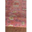 Linon Logan Aydin Polyester 2' X 10' Runner Rug in Pink and Blue