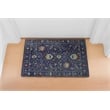 Linon Logan Edina Polyester 2' X 3' Accent Rug in Navy and Blue