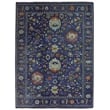 Linon Logan Edina Polyester 2' X 3' Accent Rug in Navy and Blue