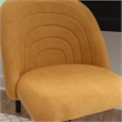 Linon Stormy Adjustable Swivel Office Chair Black Metal Base in Yellow Fabric