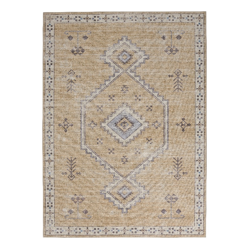 Linon Dillon Wren Sand and Ivory 3' X 5' Accent Rug