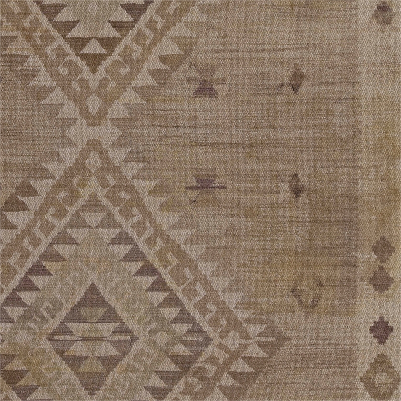 Linon Dillon Tifton Sand and Brown 5' X 7' Area Rug