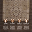 Linon Dillon Tifton Sand and Brown 8' X 10' Area Rug