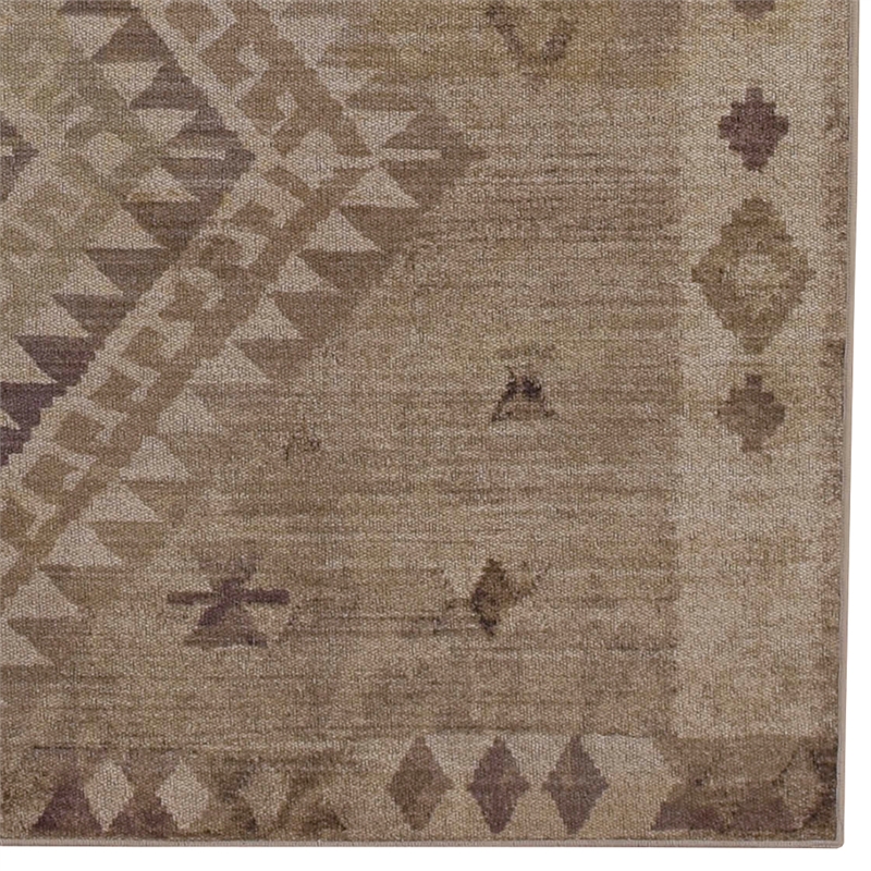 Linon Dillon Tifton Sand and Brown 8' X 10' Area Rug