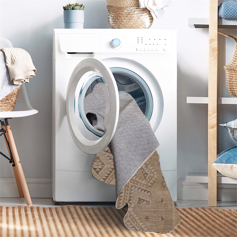 Linon Dillon Tifton Sand and Brown 8' X 10' Area Rug