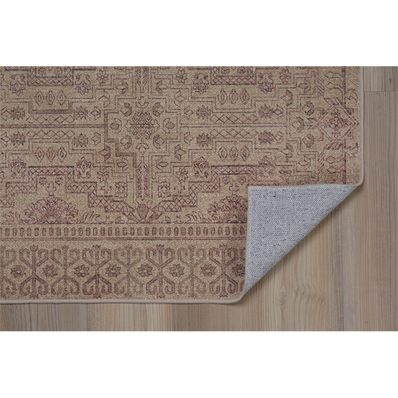 Linon Dillon Sylvester Sand and Beige 3' X 5' Accent Rug