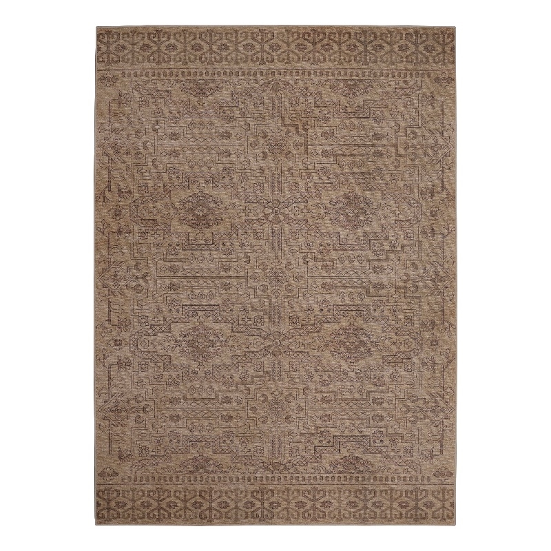 Linon Dillon Sylvester Sand and Beige 3' X 5' Accent Rug