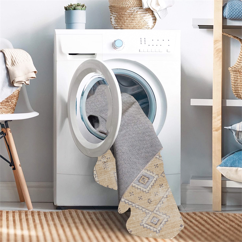 Linon Dillon Wren Sand and Ivory 8' X 10' Area Rug