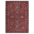 Linon Dillon Austin Red and Cream 3' X 5' Accent Rug