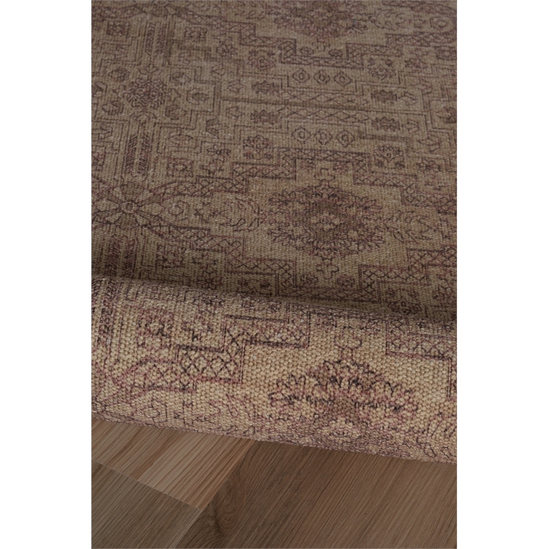 Linon Dillon Sylvester Sand and Beige 5' X 7' Area Rug