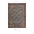 Linon Dillon Cordele Blue and Ivory 3' X 5' Accent Rug