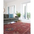 Linon Dillon Austin Red and Cream 5' X 7' Area Rug