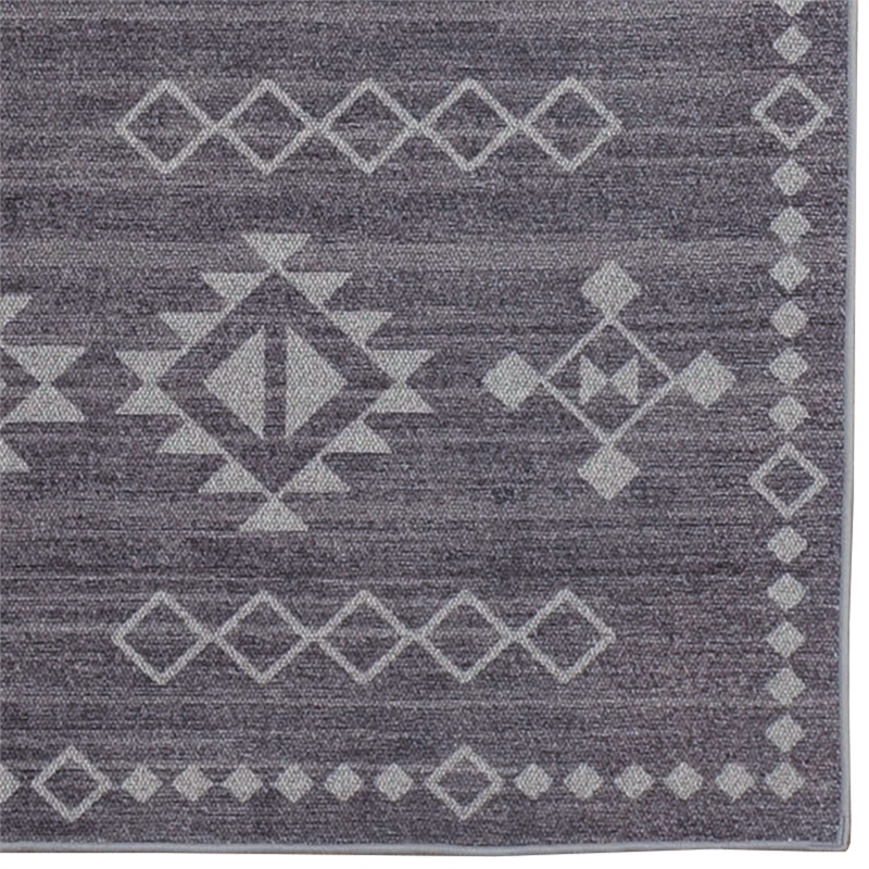 Linon Dillon Igor Grey and Ivory 3' X 5' Accent Rug