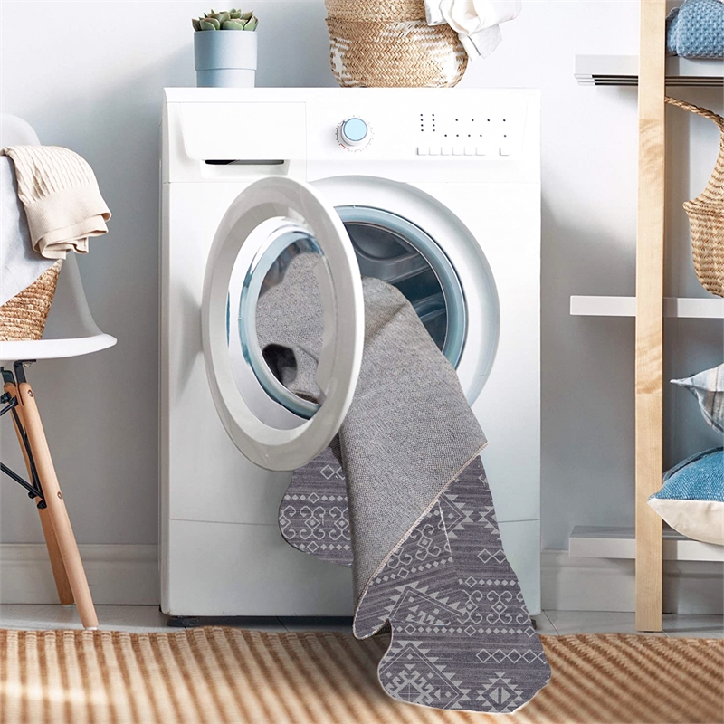 Linon Dillon Igor Grey and Ivory 3' X 5' Accent Rug