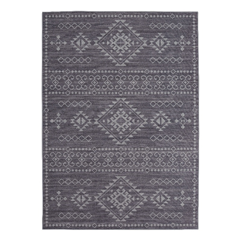 Linon Dillon Igor Grey and Ivory 3' X 5' Accent Rug