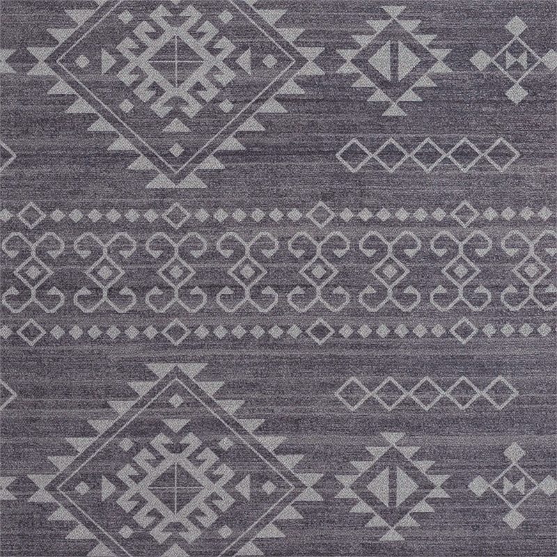 Linon Dillon Igor Grey and Ivory 5' X 7' Area Rug