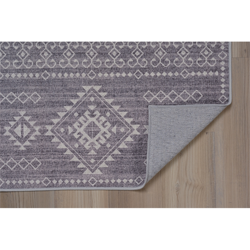 Linon Dillon Igor Grey and Ivory 5' X 7' Area Rug