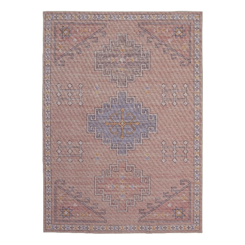 Linon Dillon Emmie Pink and Blue 8' X 10' Area Rug