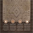 Linon Dillon Tifton Sand and Brown 3' X 5' Accent Rug