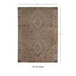 Linon Dillon Tifton Sand and Brown 3' X 5' Accent Rug
