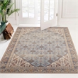 Linon Dillon Cordele Blue and Ivory 5' X 7' Area Rug