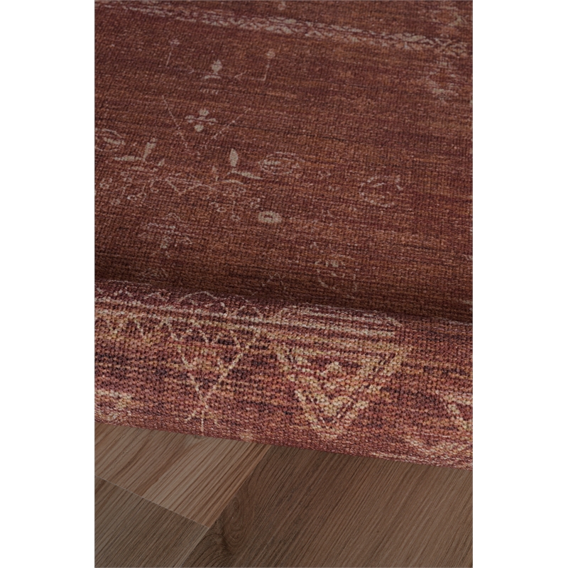 Linon Dillon Macon Brown and Ivory 3' X 5' Accent Rug