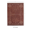 Linon Dillon Macon Brown and Ivory 5' X 7' Area Rug