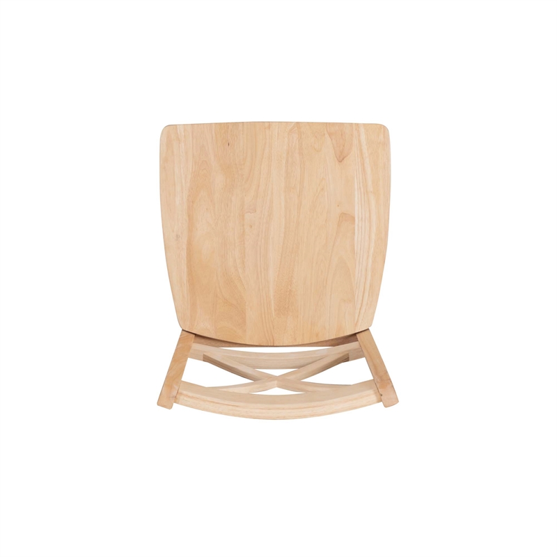Linon Torino X-Back Counter Stool in Unfinished Solid Rubberwood