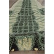 Linon 2' X 3' Jungle Crocodile Shaped Accent Rug in Green Wool