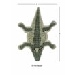 Linon 2' X 3' Jungle Crocodile Shaped Accent Rug in Green Wool