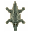 Linon 2' X 3' Jungle Crocodile Shaped Accent Rug in Green Wool
