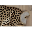 Linon 2' X 3' Jungle Sitting Cheetah Shaped Accent Rug in Gold and Black Wool
