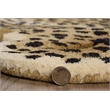 Linon 2' X 3' Jungle Sitting Cheetah Shaped Accent Rug in Gold and Black Wool