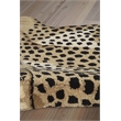 Linon 2' X 3' Jungle Sitting Cheetah Shaped Accent Rug in Gold and Black Wool
