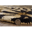 Linon 2' X 3' Jungle Sitting Tiger Shaped Accent Rug in Gold and Black Wool