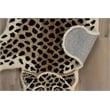 Linon 2' X 3' Jungle Cheetah Shaped Accent Rug in Gold and Black Wool